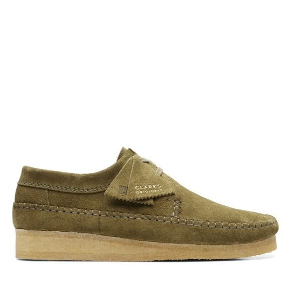 clarks weaver dark green suede main image 10